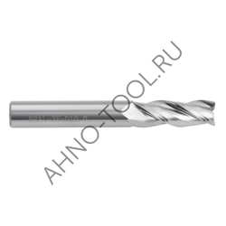 Фреза твердосплавная  10мм (L=75, l=30, хв=10) Z3 45° по алюминию и цвет.металлам BRAL-3E-D10.0 AHNO
