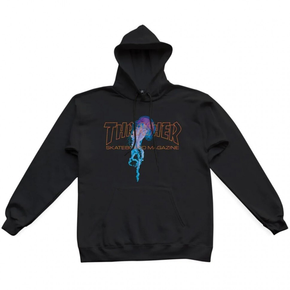 Black and orange thrasher hoodie shop