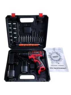 Дрель-шуруповерт аккумуляторная VVOSAI WS-3016-A2, 16В 36Нм, 2xLi-ion, ЗУ