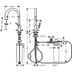 Смеситель для кухни Hansgrohe Aqittura M91 76803000 хром