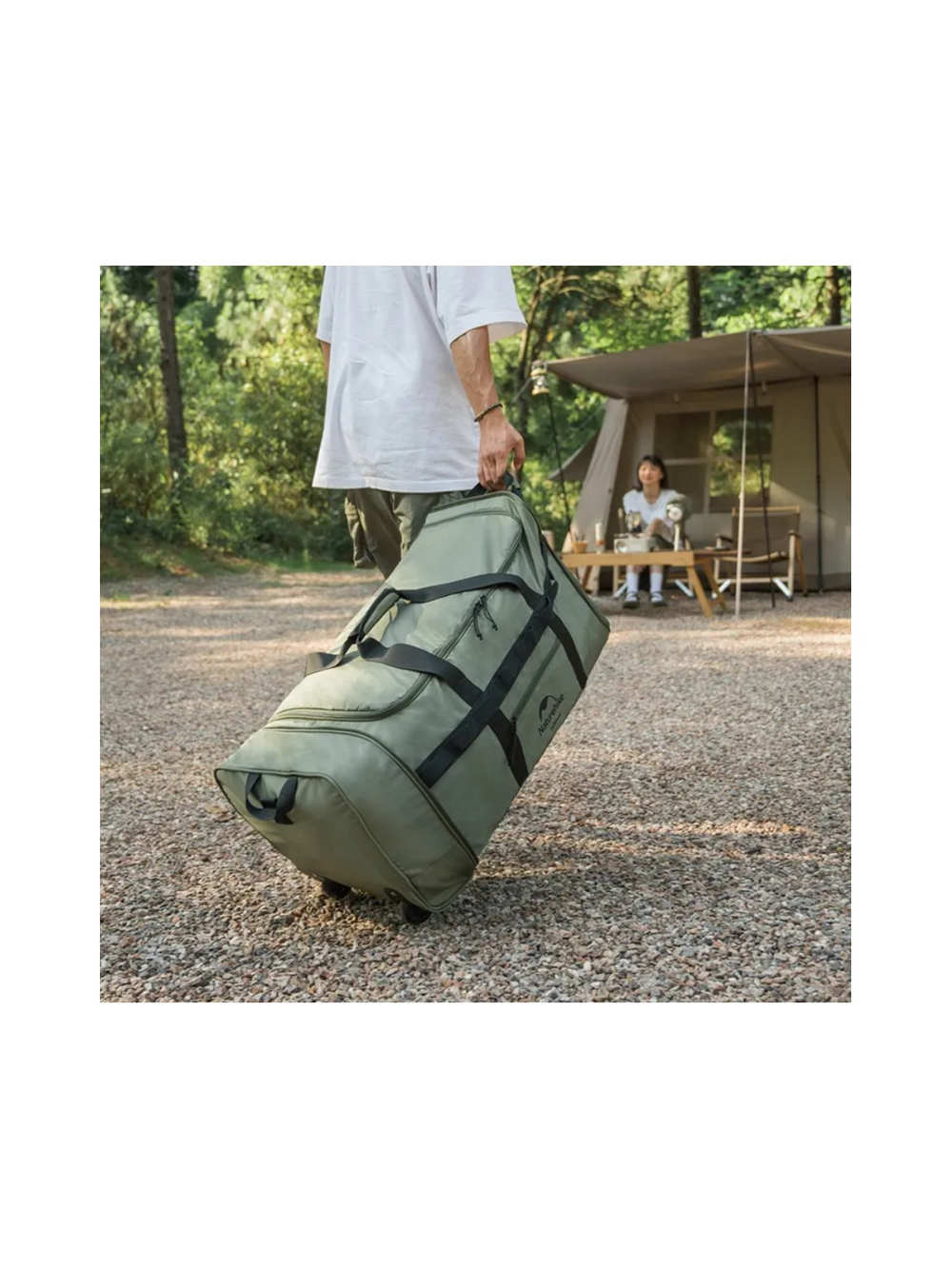 Сумка дорожная Naturehike, с колесами, 88 л., черная