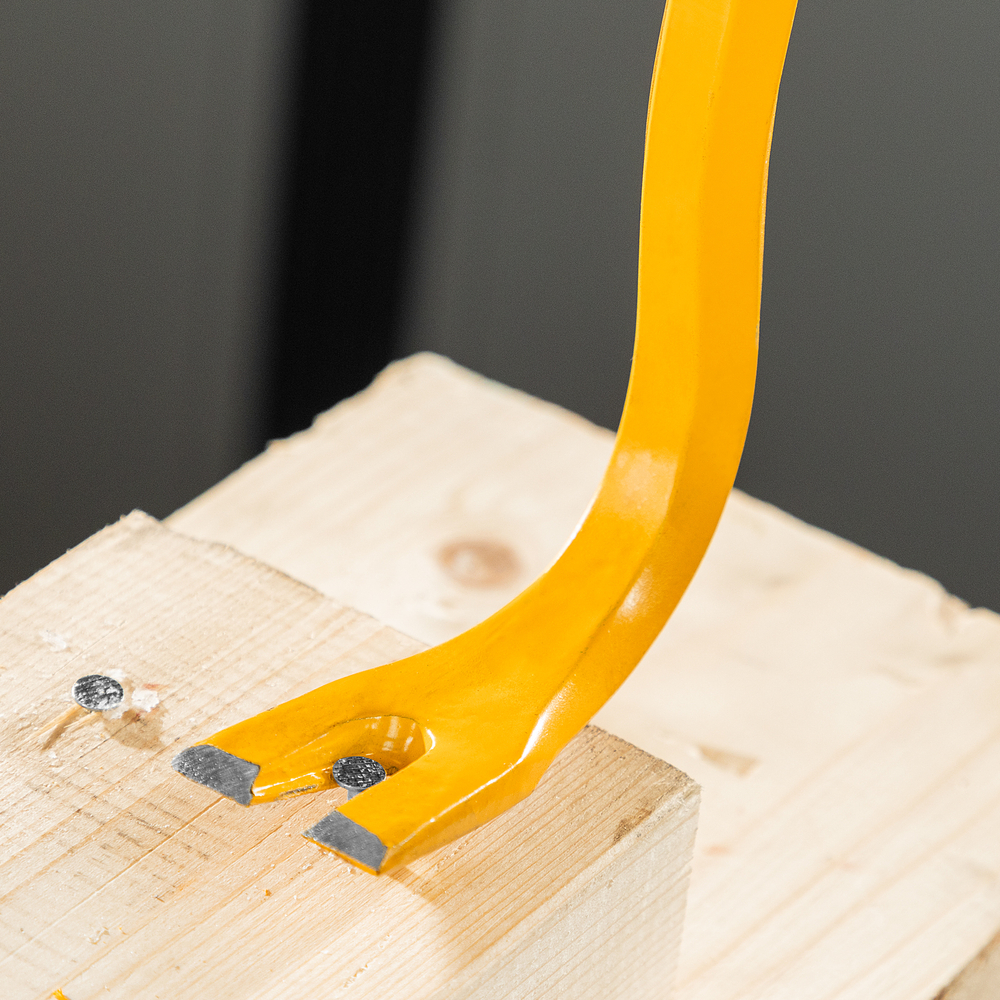 Лом-гвоздодер, 450 мм, шестигранный 16 мм, окрашенный, сталь 65 Denzel