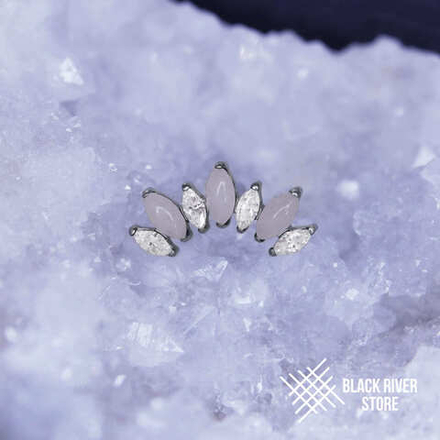 7K Marquise v.2 White Jade & Crystal