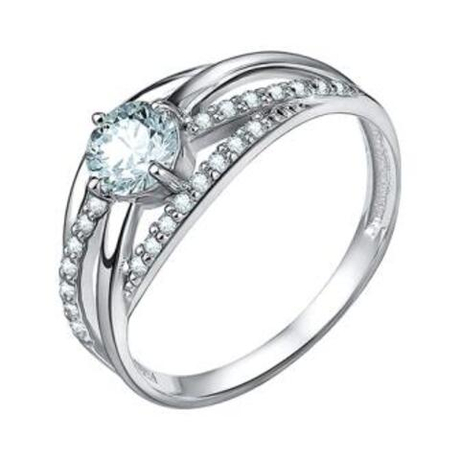 Кольцо из серебра с фианитами