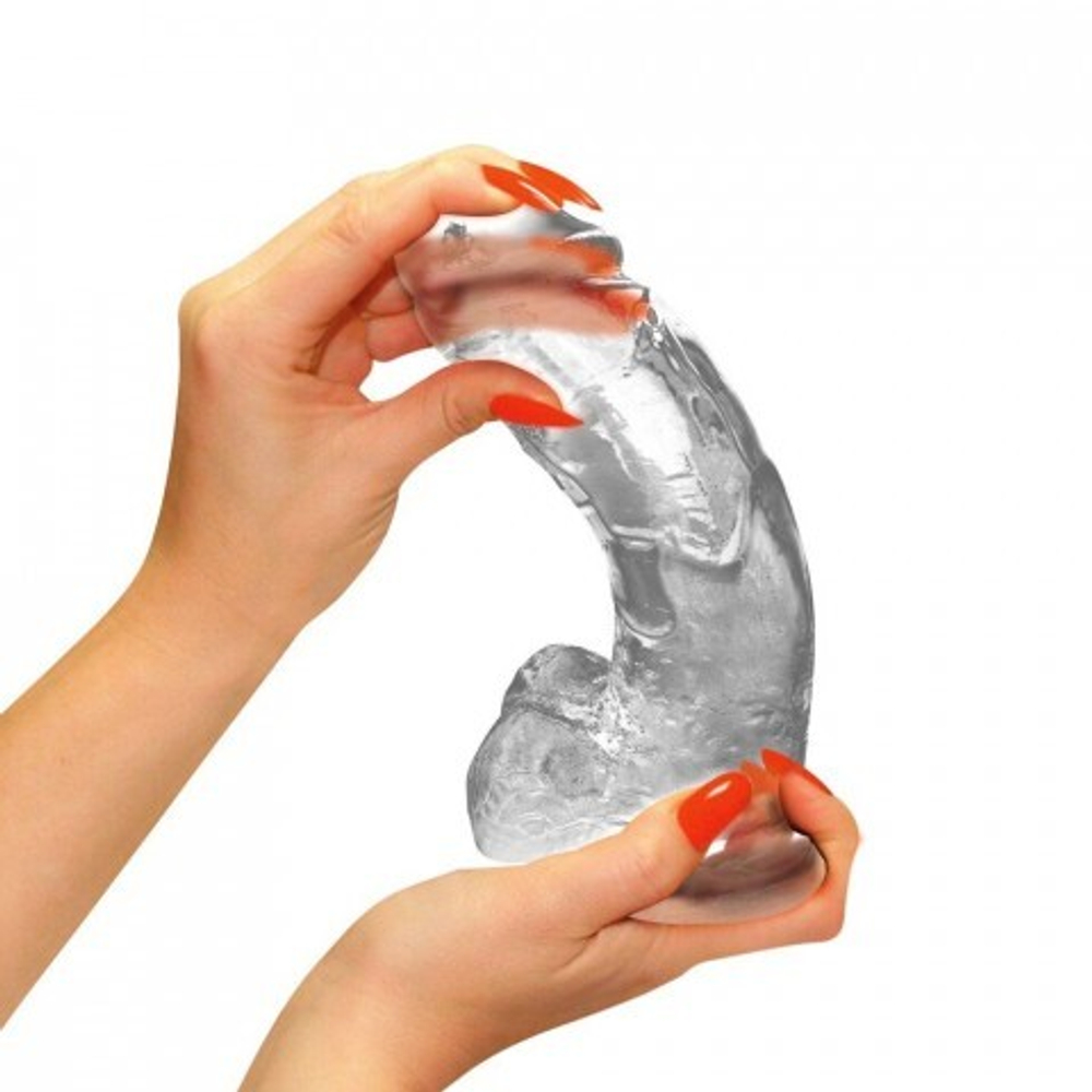 Фаллоимитатор на присоске My Extaz, прозрачный, 15x3,5 см