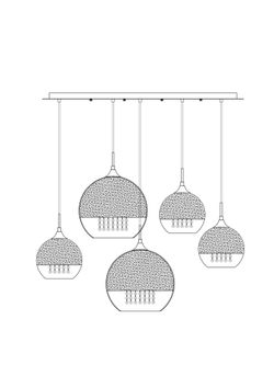 Светильник подвесной Maytoni   P140-PL-170-5-G