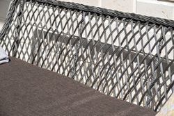 "Латте" диван двухместный из искусственного ротанга, цвет графит