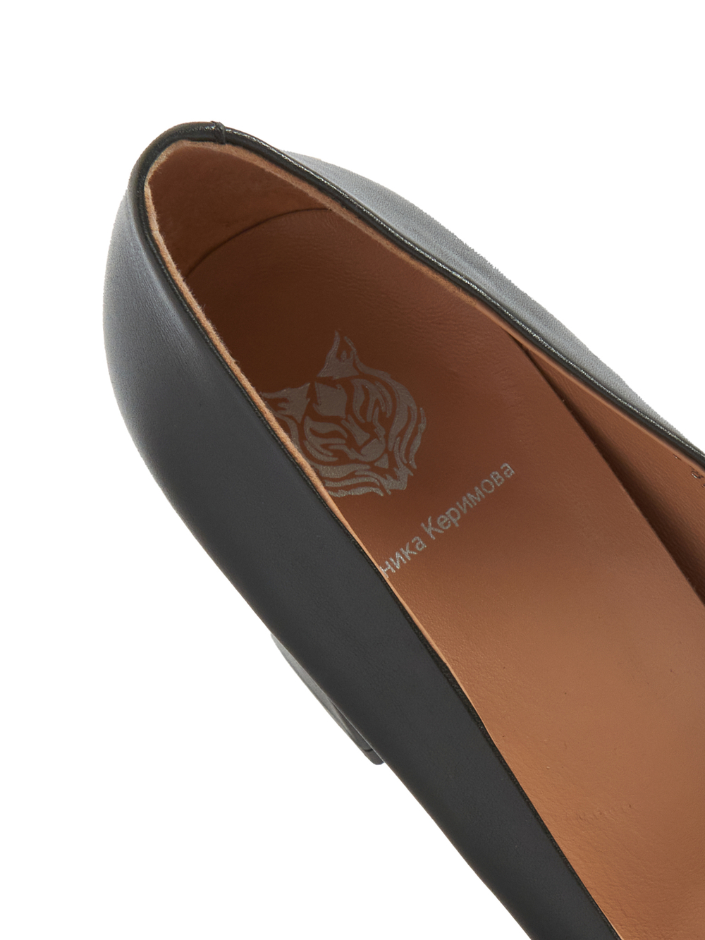 Женские комбинированные туфли черные с текстилем