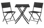 Набор мебели Элластик-Пласт Ola Dom складной (2стула+стол) (антрацит)
