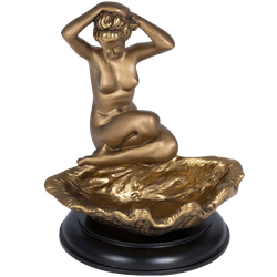 Подставка для украшений Девушка на ракушке Бронза