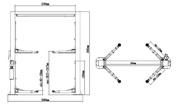 PEAK 208C Подъемник 2-х стоечный 4 т.