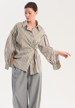 Рубашка с объемными рукавами