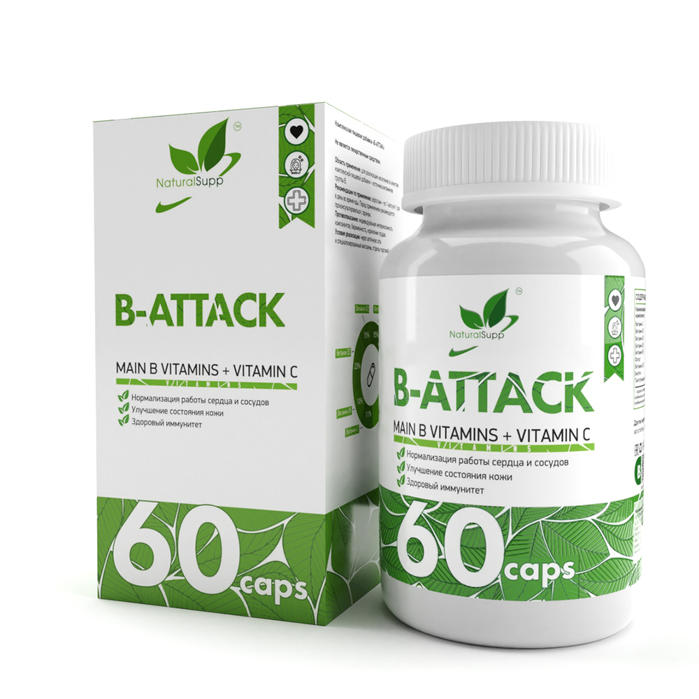 B-Attack (Витамины B) 60 капс. Naturalsupp