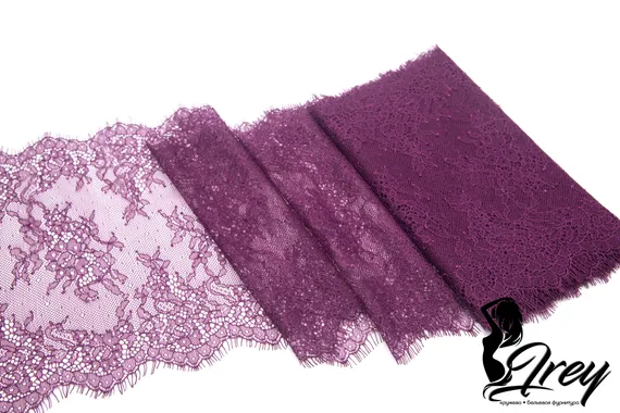01-11 ОПТ Кружево шантильи 23 см, слива 076