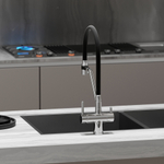 Смеситель для кухни Sancos Dora с гибким изливом, цвет хром/черный, арт. SC4003CH