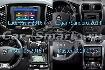 Магнитола для Renault Duster 1, Kaptur, Logan 2, Sandero 2, Nissan Terrano, Lada Largus 2021+, X-Ray (рамка-накладка взамен ШГУ) - FarCar XXL9-9681 монитор 9.5" 2K QLED на Android 14, TS20, 8+256Гб, CarPlay, 4G SIM-слот