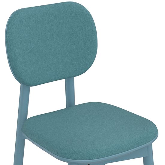 Стул с обивкой saga, рогожка, сине-зеленый
