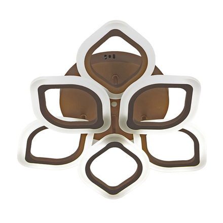 Светодиодный светильник 56Вт, 52200Лм, 3000К-6000К,Ra>80, ИК-пульт, плавная регулировка мощности, изменение цветовой температуры, ночник, металл/акрил, кофе/белый матовый