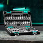 Набор инструментов, 1/4", CrV, пластиковый кейс 57 предметов Stels