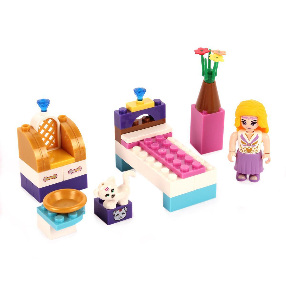 Конструктор блочный Аусини для девочек 41дет., коробка 24209