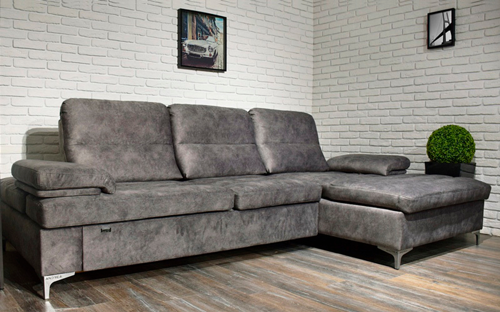 Купить Монако диван угловой премиум класса ткань микровелюр Ламбре 16 в магазине Союз Мебель Севастополь