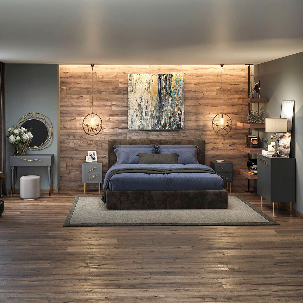 Тумба Арт Стайл с 2-мя ящиками Серый Амбер