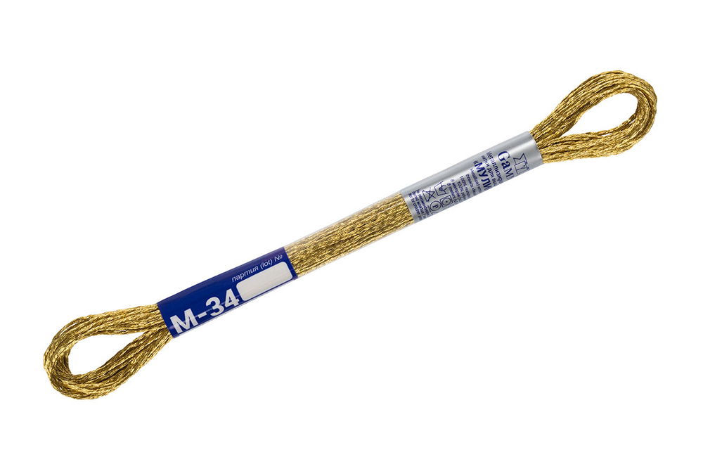 Мулине "Gamma" металлик, 8м, 100% пэ, № М-34