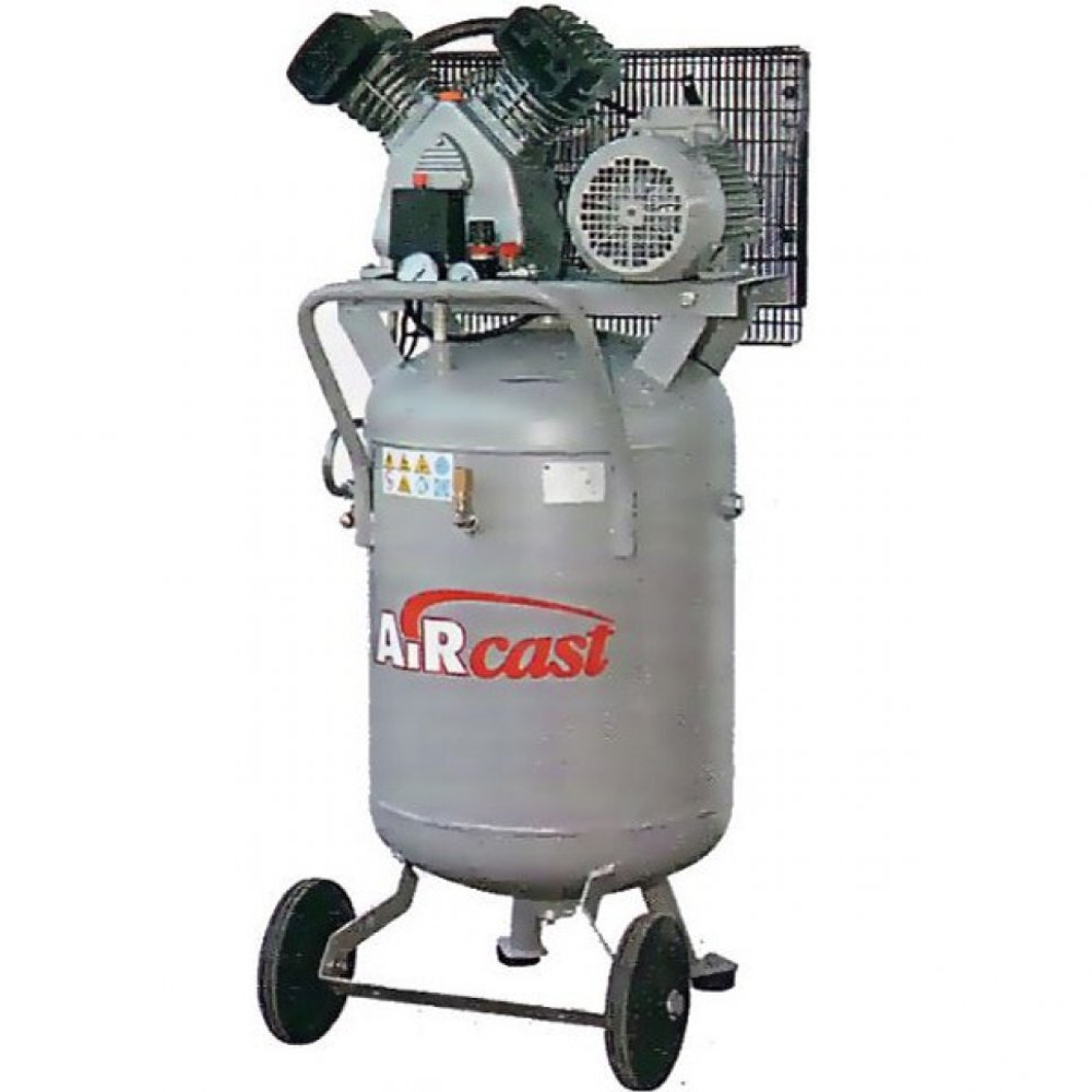 Компрессор поршневой вертикальный 100.LB30AB REMEZA (Белоруссия): 420 л/мин., 10 бар, ресивер 100 л., 2,2 кВт, 220В, габариты без упак. 630x540x1240 мм, 100 кг.