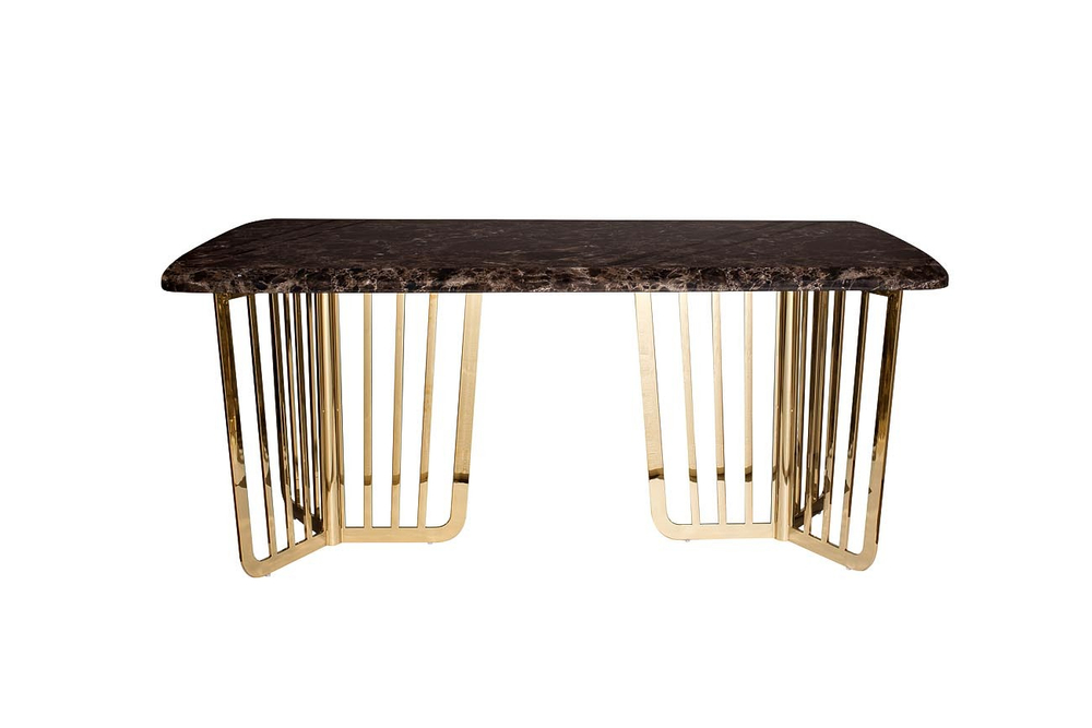 Стол обеденный Garda Decor Dark Emperador 33FS-DT1800-PG