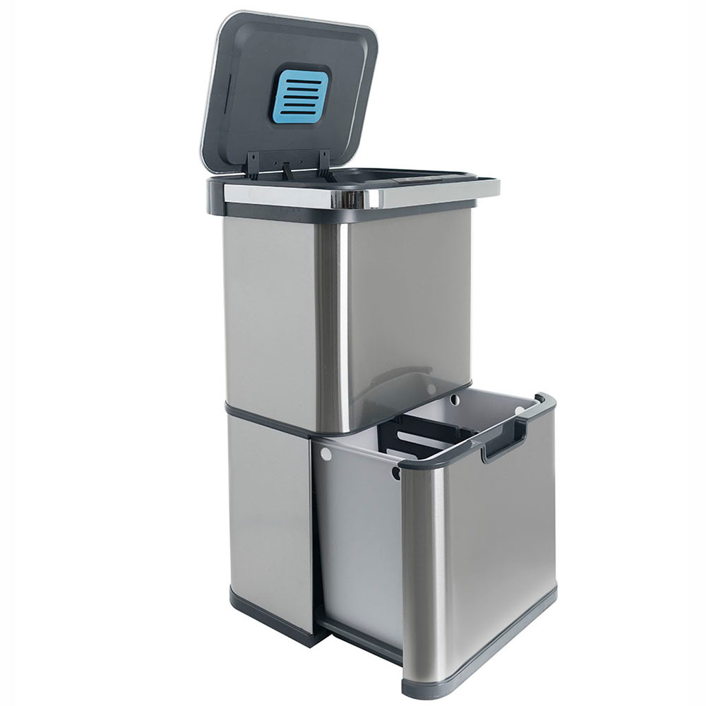 Ведро для раздельного сбора мусора сенсорное, 4 емкости, Foodatlas JAH-8888, 40л (9+9+11+11)