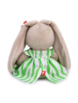 Мягкая игрушка Зайка Ми в полосатом платье 15 см