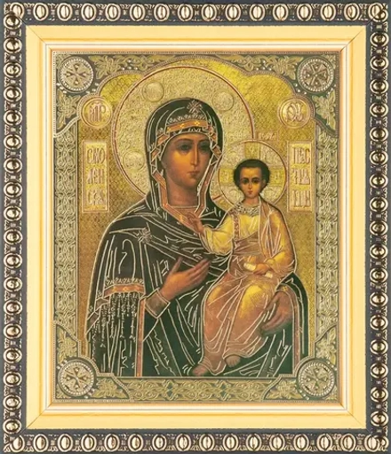 Икона БМ "Смоленская" 10х12 в раме 13х15