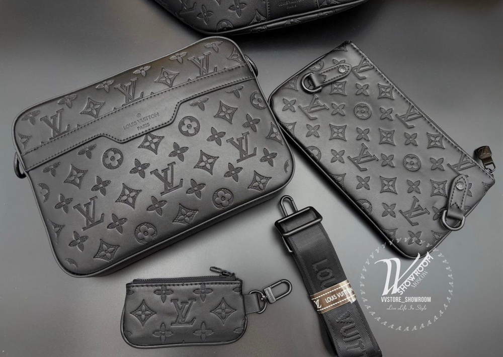 Сумка Louis Vuitton Trio Monogram Shadow Black