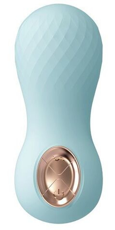 Голубой клиторальный стимулятор SOLENE (Цвет: голубой)