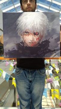 Картина на холсте Токийский Гуль Tokio Ghoul (50x40)