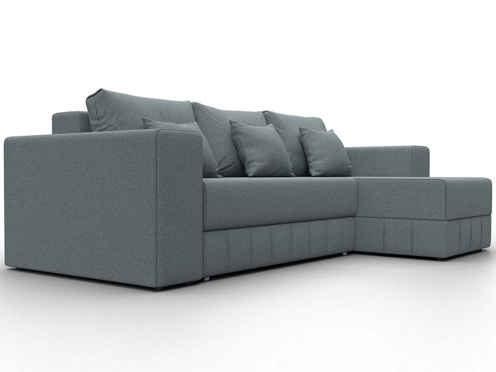 Диван угловой Лига-076 угол универсальный РОГОЖКА Амур 07 серый