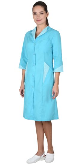Халат женский "Сириус-Марлен" (бирюзовый/св.бирюзовый)