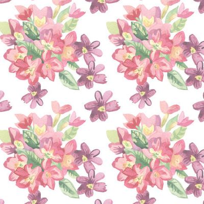 Бесшовный принт с примулами