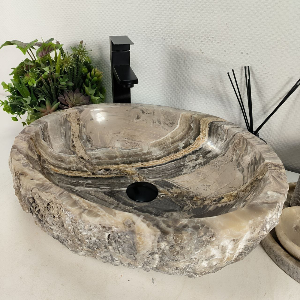 Раковина из оникса Erozy Grey EO-64512 51*41*15 0156