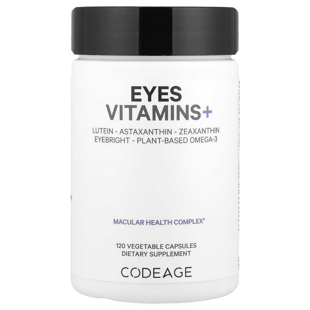 Codeage, Eyes Vitamins+, витамины для глаз, 120 растительных капсул