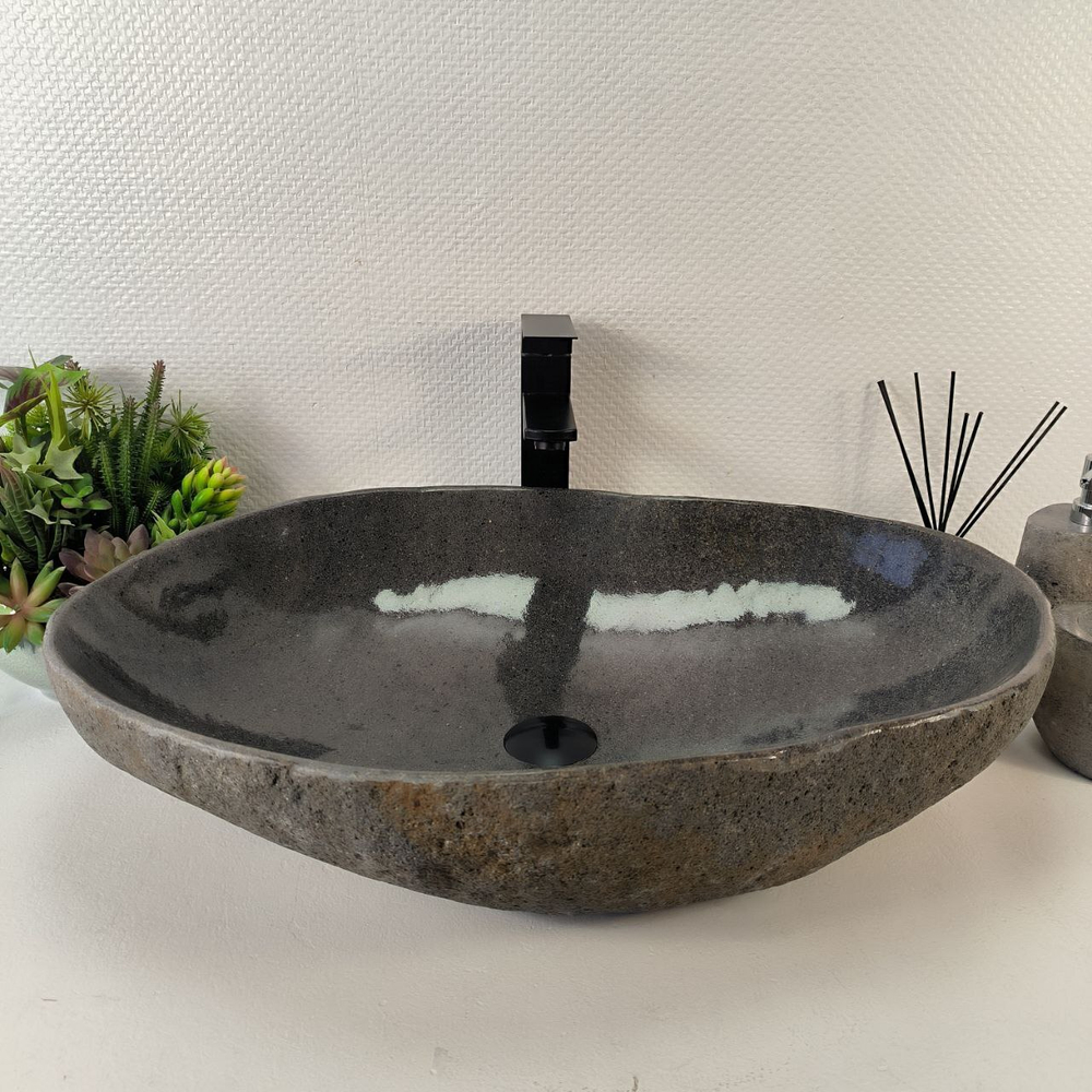 Раковина из речного камня RS-65393 65*46*15 0863