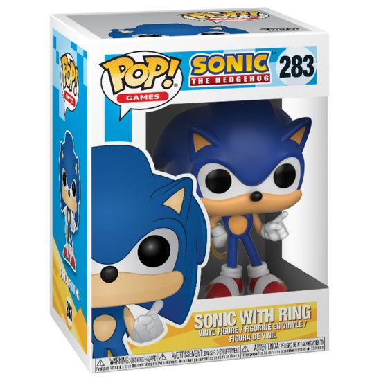 Фигурка Funko POP! Games Sonic the Hedgehog Sonic with Ring (283) 20146 / Фигурка Фанко ПОП! по мотивам игр "Соник", Соник с кольцом. Товар уцененный