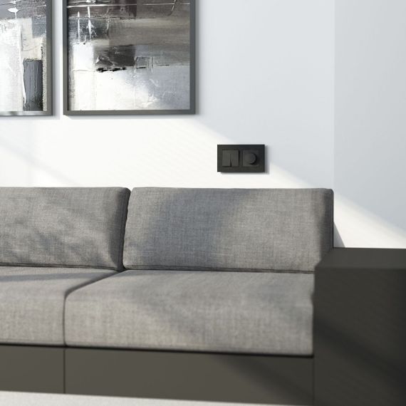 Рамка Werkel AluMax на 2 поста черный алюминий W0023508 4690389204043