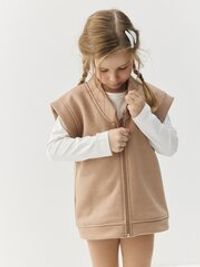 Жилет из футера "Молочный ирис" утепленный