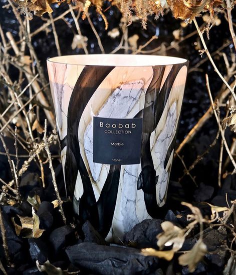 Marble, свеча Stones MAX 24, Baobab Collection