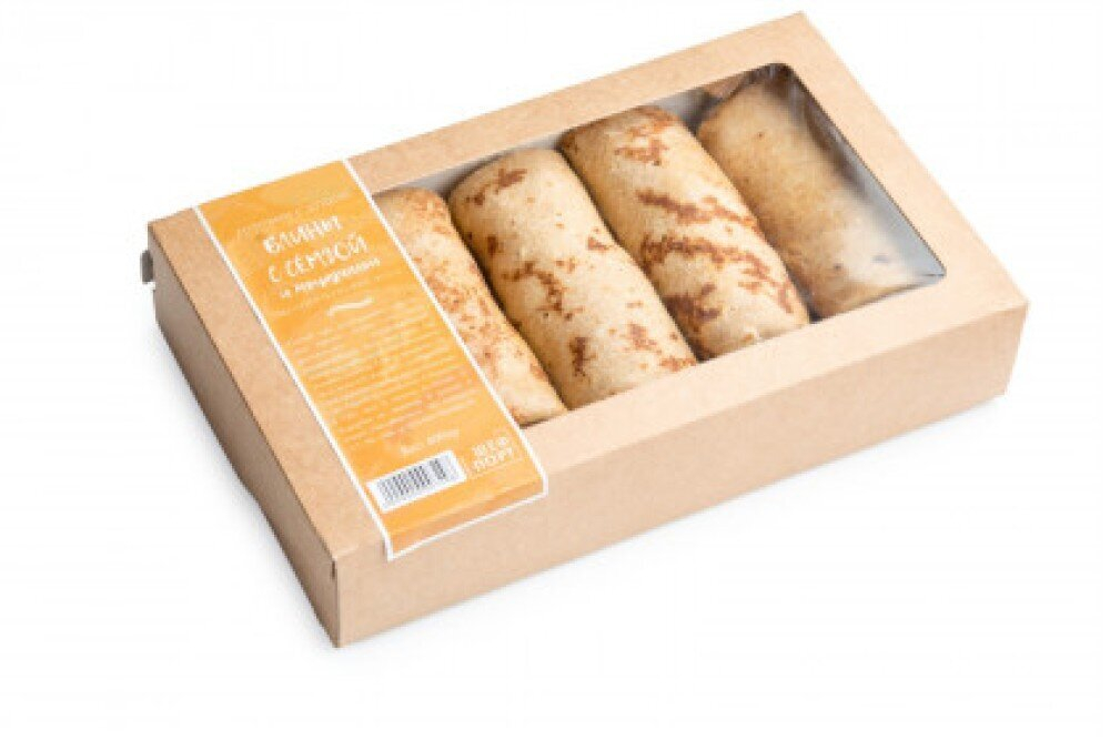 Блины цельнозерновые лососевые  с моцареллой 400 гр