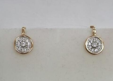 Серьги из золота с фианитами