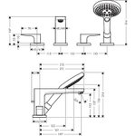 Смеситель на борт ванны Hansgrohe Metropol 32552000 хром