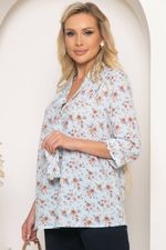 Блуза "Правила успеха" (нежно-голубая) Б4159 LT Collection (Акция)