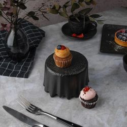 Блюдо круглое для подачи d 12 см h7 см Black Raw Wood P.L. Proff Cuisine [6]